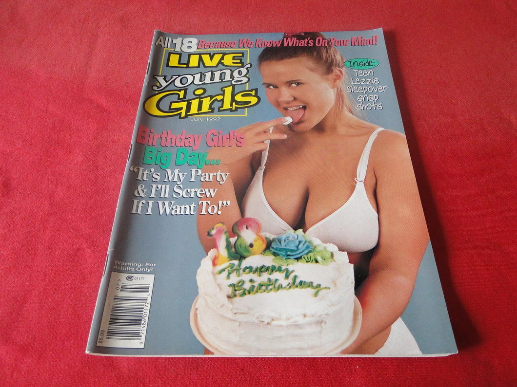 Vintage Nude Erotic Sexy Adult Magazine Live Young Girls July 1997            53
