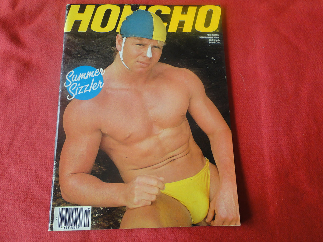 Vintage Adult Erotic Sexy Magazine Gay Interest Honcho September 1986       JB28