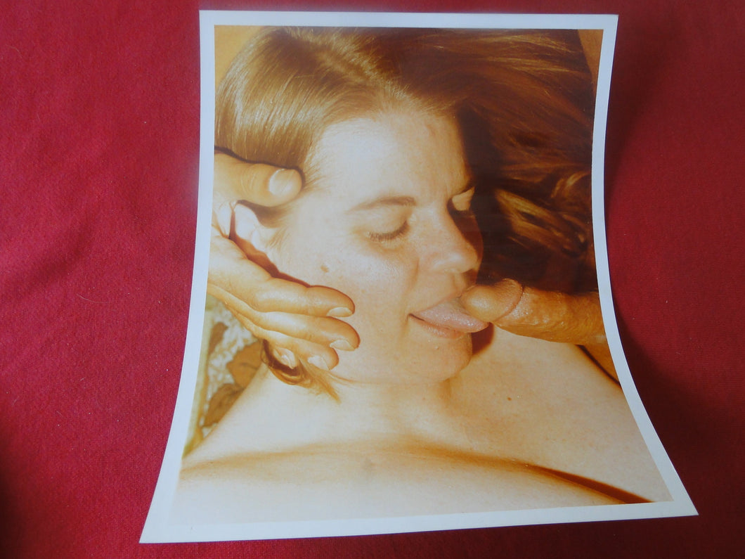 Vintage Nude Woman Erotic Adult Photo 8 x 10 Housewife Slut Giving Head    E4