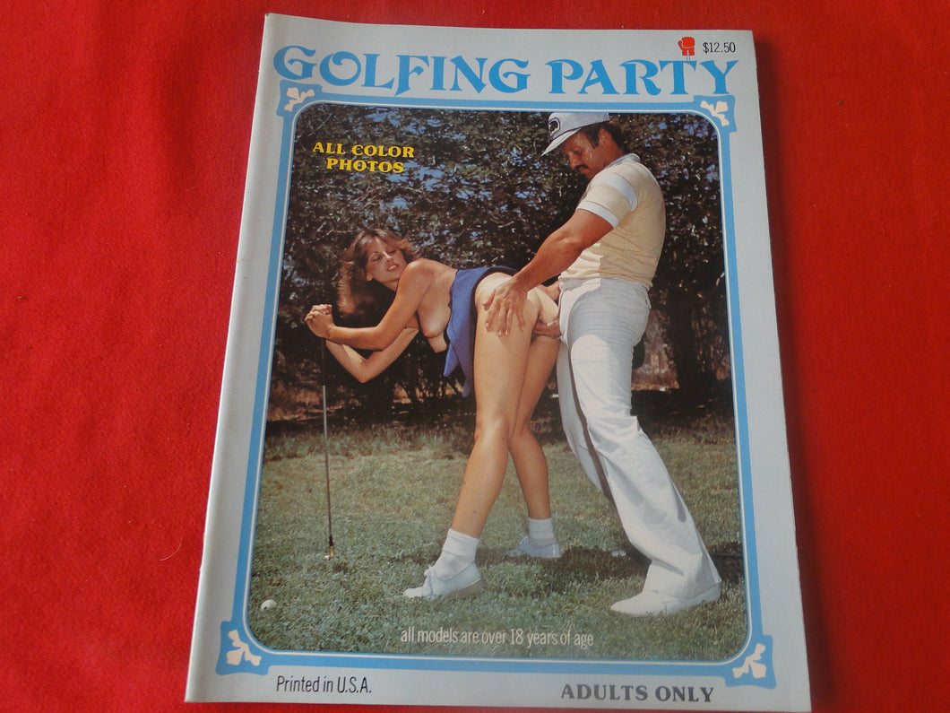 Vintage Nude Erotic Sexy Adult Magazine Golfing Party All Color       JB27