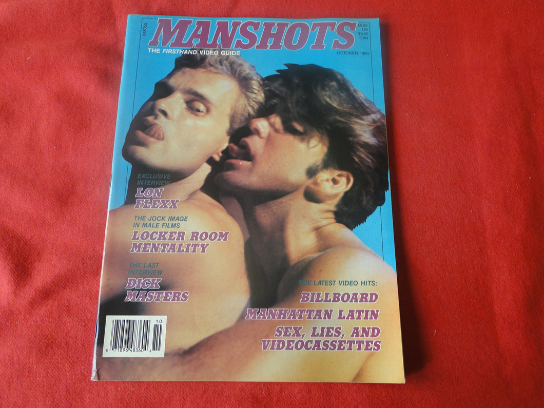 Vintage Adult Erotic Sexy Magazine Gay Interest Manshots October 1990         JB26