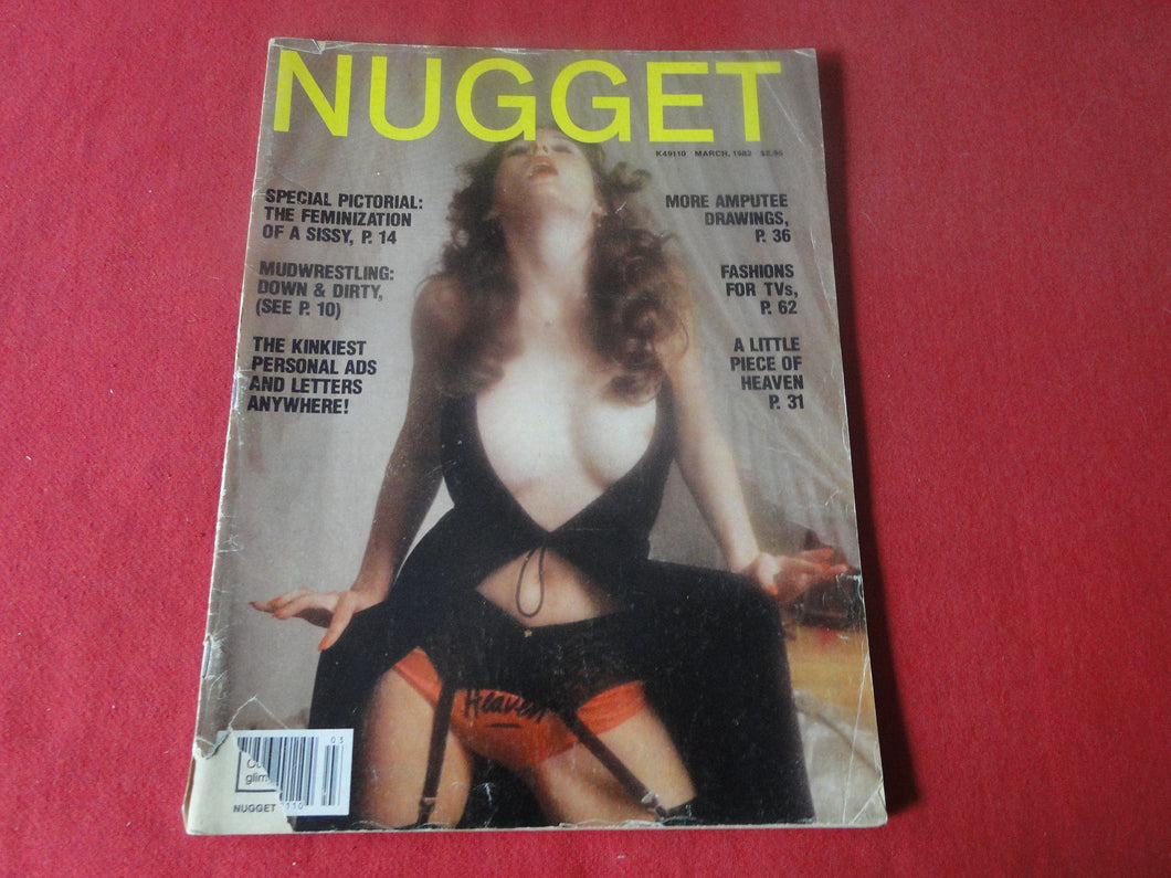 Vintage Nude Erotic Sexy Adult Magazine Nugget March 1982      JB51