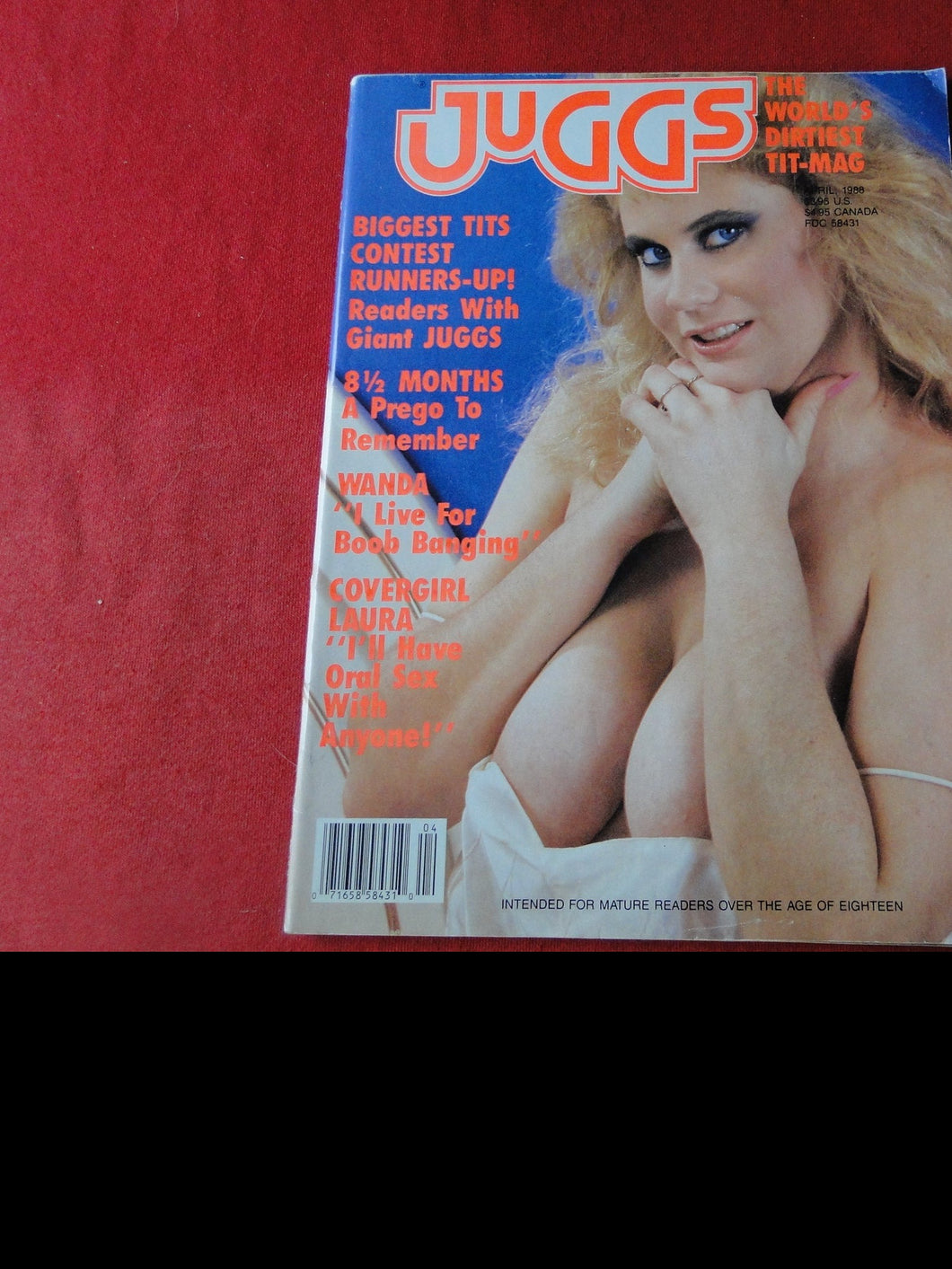Vintage Nude Erotic Sexy Adult Magazine Juggs August 1988          P84