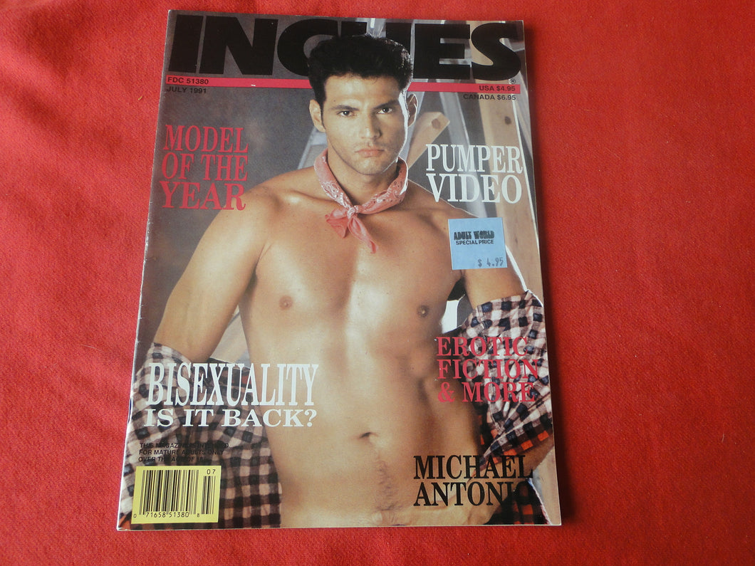 Vintage Adult Erotic Sexy Magazine Gay Interest Inches July 1991       JB26