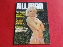 Load image into Gallery viewer, Vintage Nude Erotic Sexy Adult Magazine All Man November 1967       JB8

