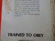 Load image into Gallery viewer, Vintage Nude Erotic Sexy Adult Paperback Book/Novel Trained To Obey 1980      X12
