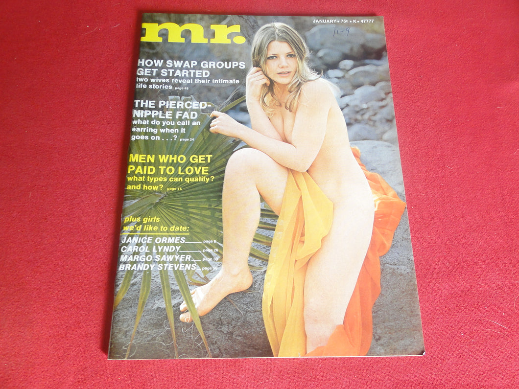 Vintage Nude Erotic Sexy Adult Magazine Mr. January 1972                  JB9