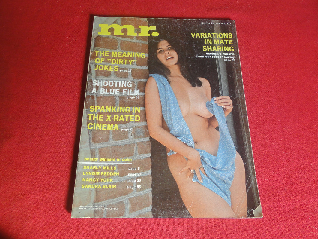 Vintage Nude Erotic Sexy Adult Magazine Mr. July 1972            JB9