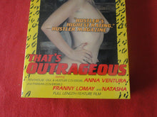 Load image into Gallery viewer, Vintage Adult XXX VHS Porn Tape X-Rated Movie That's Outrageous Anna Ventura   X4
