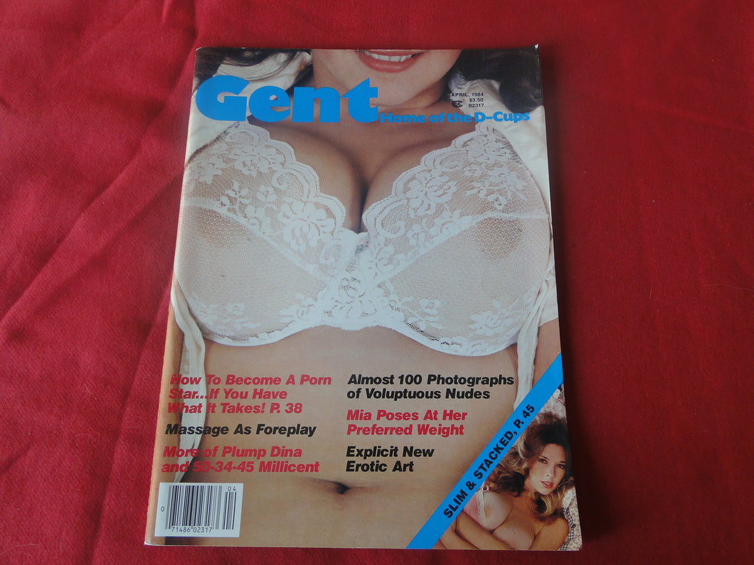 Vintage Nude Erotic Sexy Adult Big Tit Magazine Gent April 1984        P73