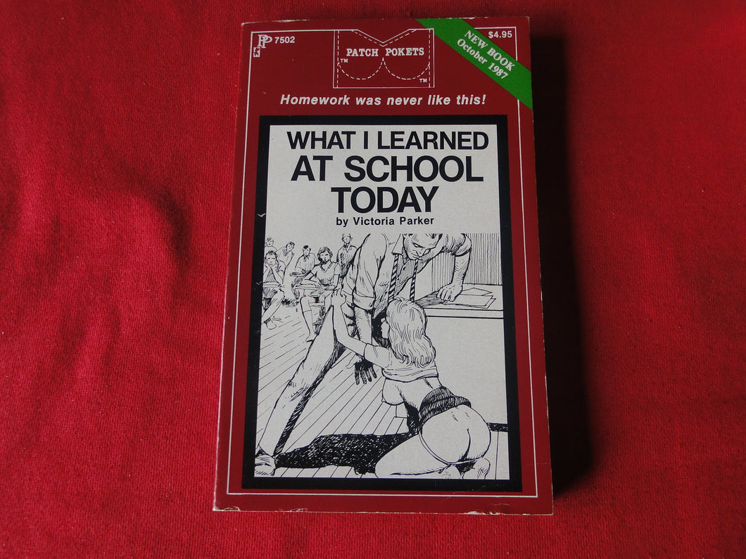 Vintage Sexy Erotic Adult Paperback Book/Novel Patch Pokets What I Learned At School Today G2