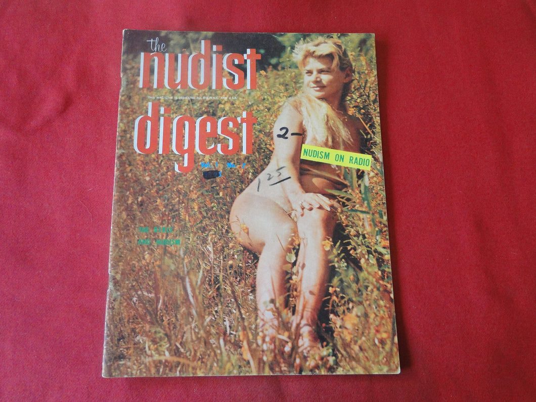 Vintage Nude Erotic Sexy Adult Magazine Nudist The Nudist Digest Vol. 1 No. 7     JB1