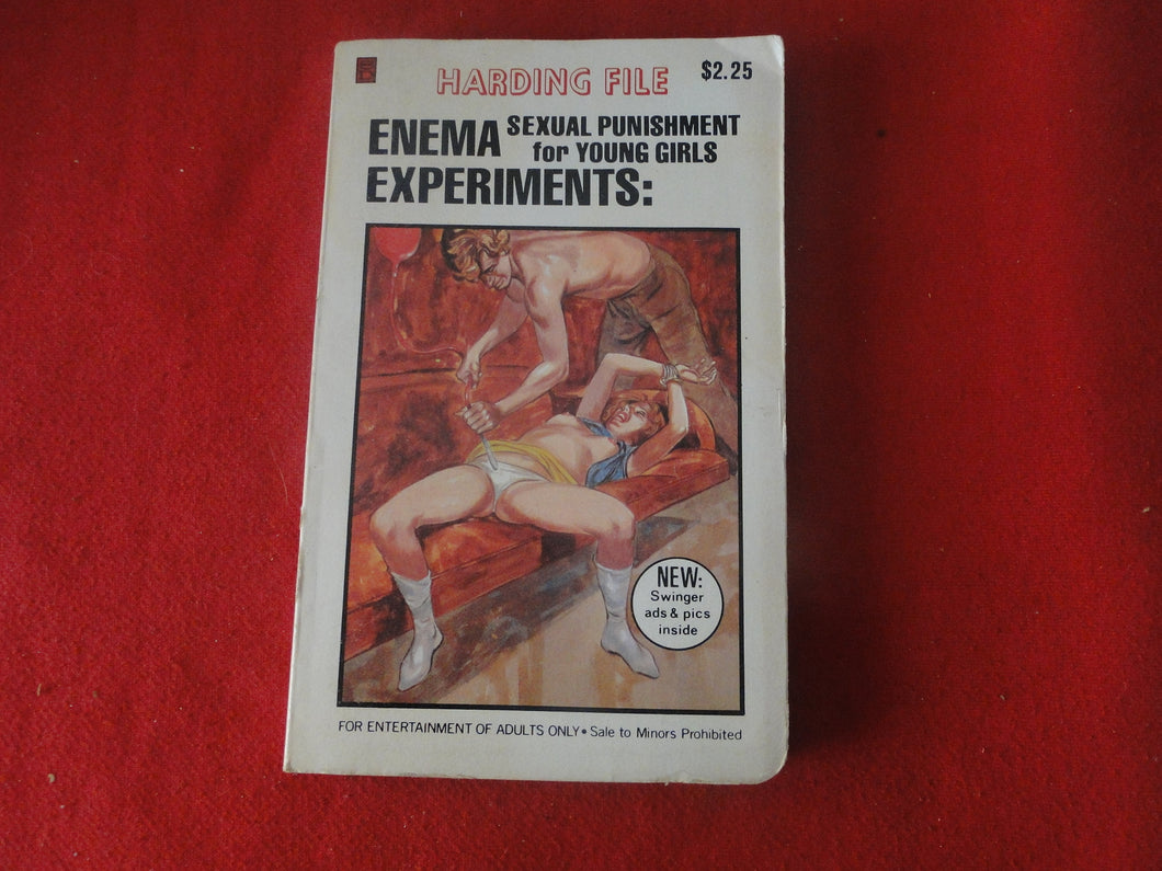 Vintage Adult Paperback Naughty Book/Novel Harding File Enema Experiments  P85