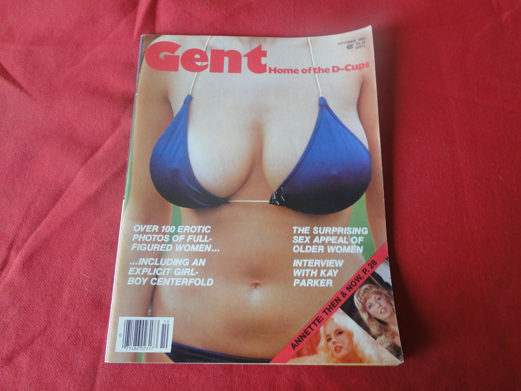 Vintage Nude Erotic Sexy Adult Big Tit Magazine Gent October 1983         P73
