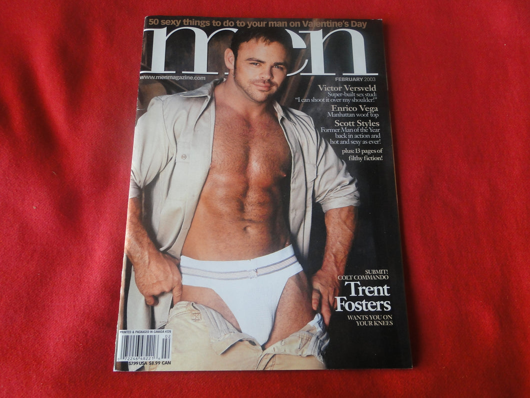 Vintage Adult Erotic Sexy Magazine Gay Interest Men February 2003    JB28