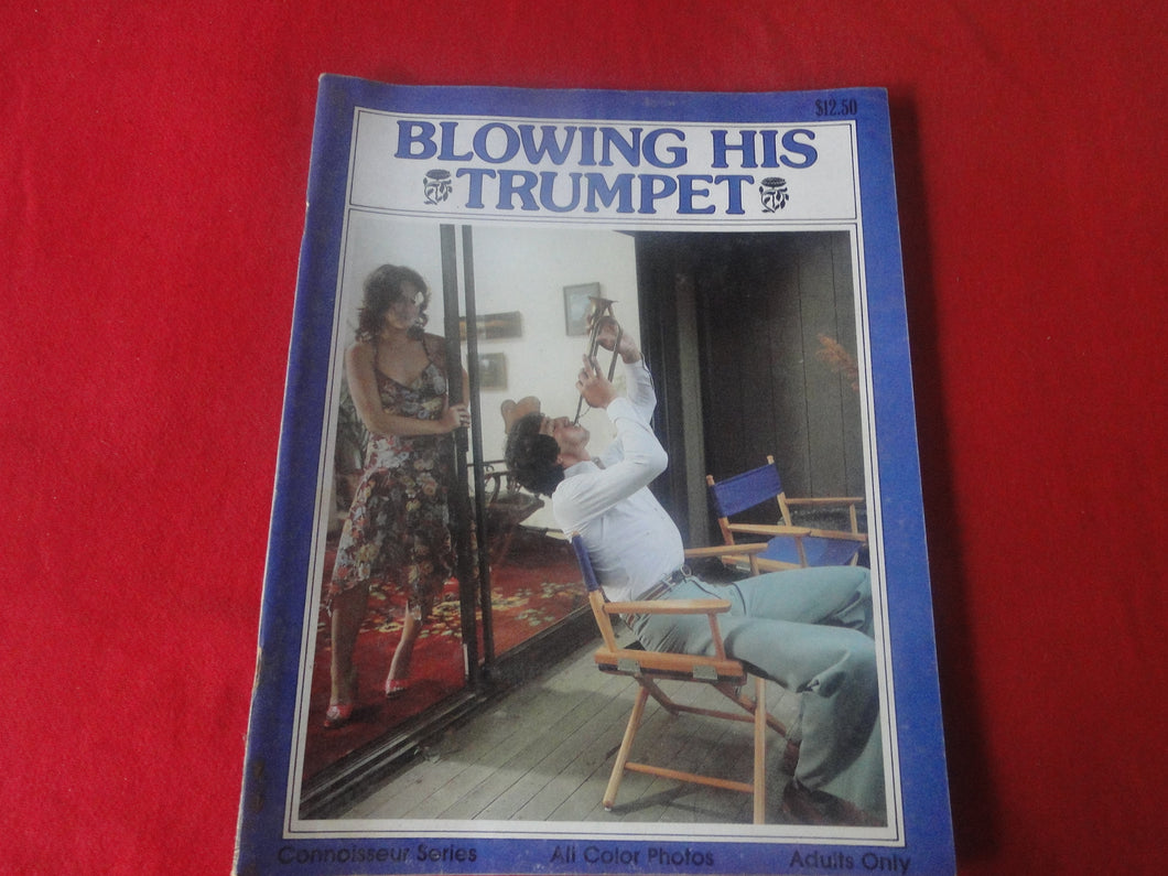 Vintage Nude Erotic Sexy Adult Magazine Blowing His Trumpet      JB59