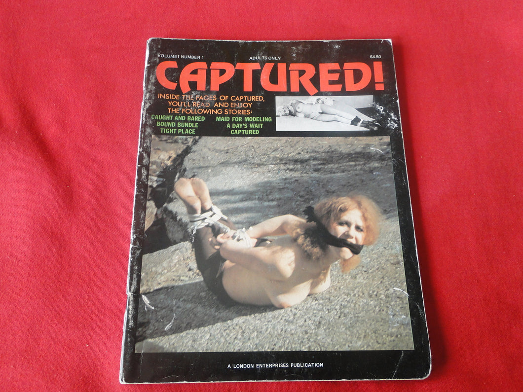 Vintage Nude Erotic Sexy Adult Magazine BDSM Captured V.1 #1 July 1977          JB25