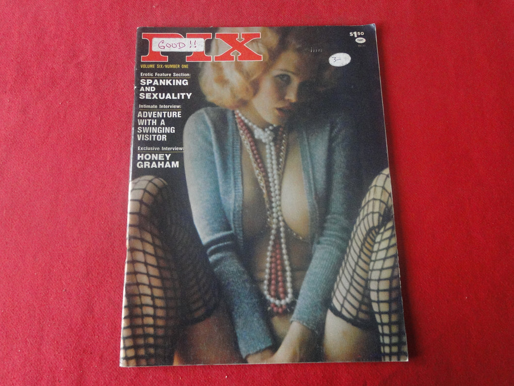 Vintage Nude Erotic Sexy Adult Magazine Pix June 1975 STICKER ON COVER   P81