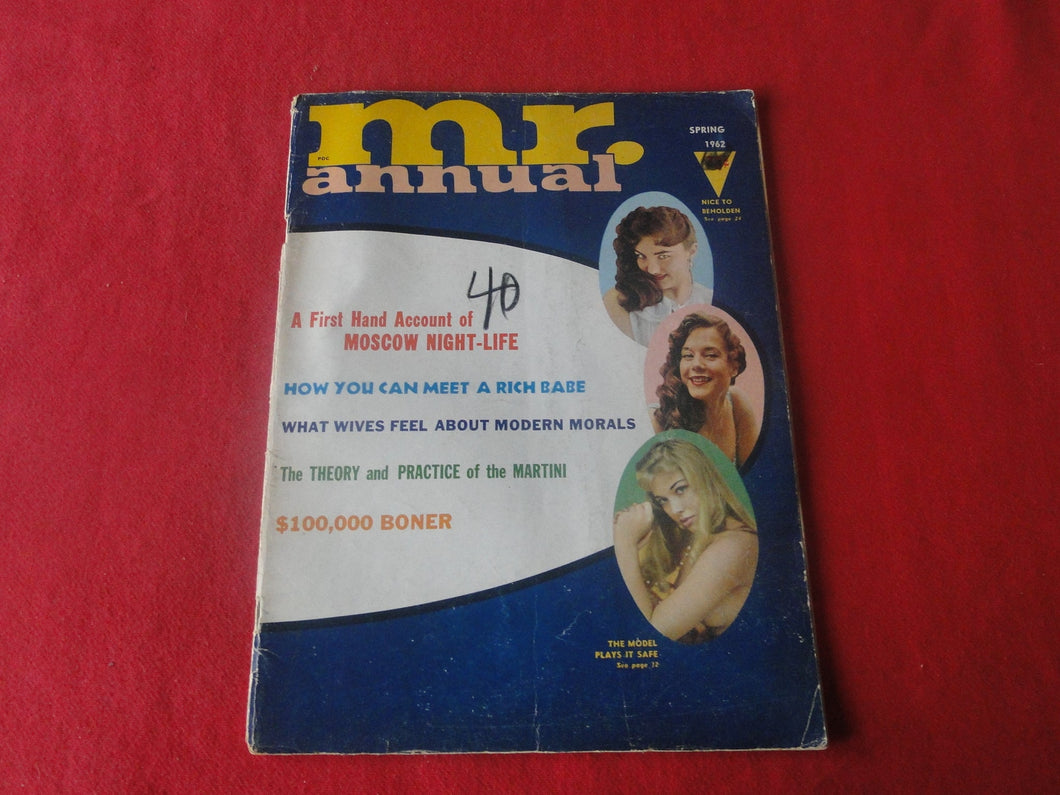 Vintage Nude Erotic Sexy Adult Magazine Mr Annual Spring 1962 ROUGH     P81