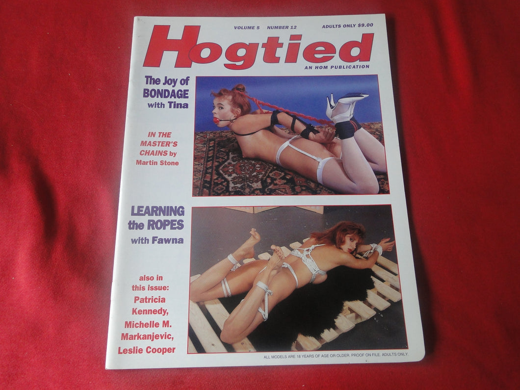 Vintage Nude Erotic Sexy Adult Magazine BDSM Hogtied HOM 1993     JB65