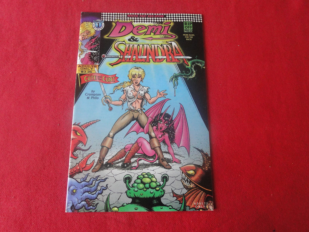 Vintage Nude Erotic Sexy Adult Comic Book Demi & Shaundra Rip Off Press #1    HC4