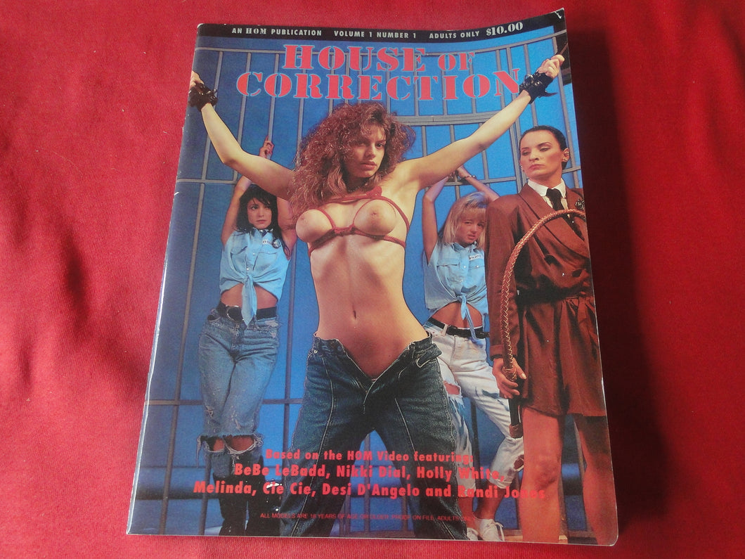 Vintage Nude Erotic Sexy Adult Magazine BDSM House of Correction HOM Premiere 1993  JB65