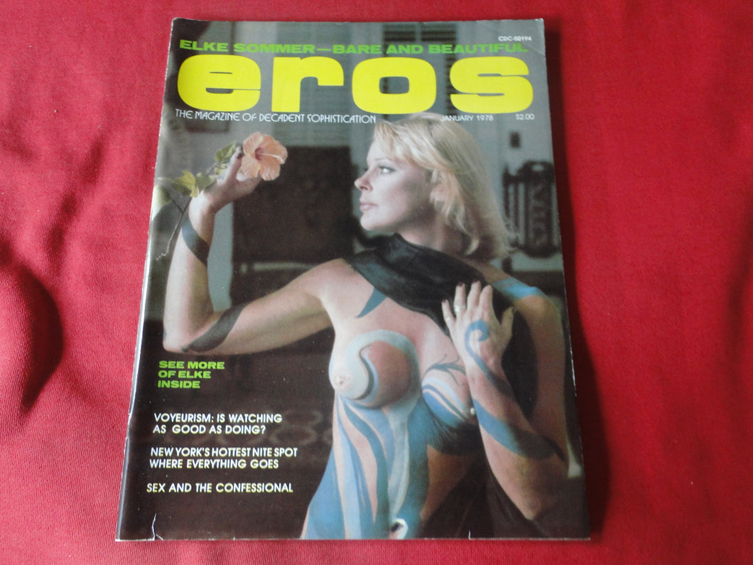Vintage Nude Erotic Sexy Adult Magazine Eros January 1978     JB64