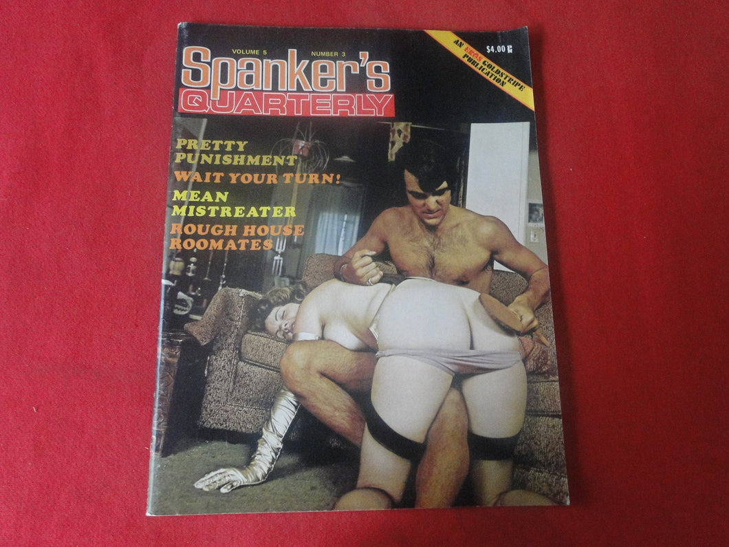 Vintage Nude Erotic Sexy Adult Magazine BDSM Spanker's Quarterly Eros Goldstripe 1974  P77