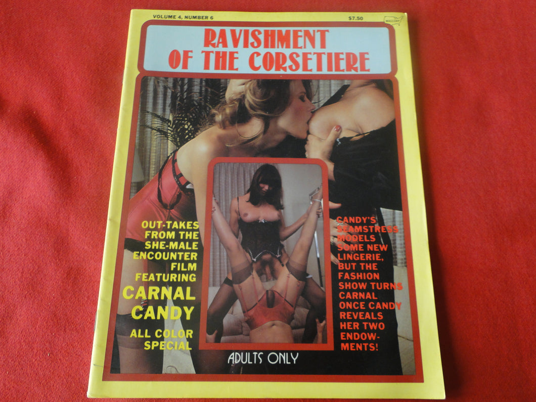 Vintage Nude Erotic Sexy Adult Fetish BDSM Magazine Ravishment of the Corsetiere 1980  GT