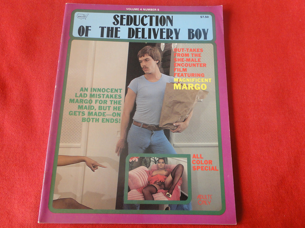 Vintage Nude Erotic Sexy Adult Fetish Magazine Seduction of the Delivery Boy 1980    GT