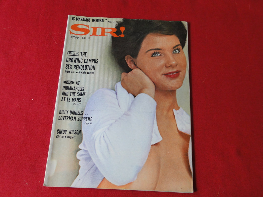 Vintage Nude Erotic Sexy Adult Magazine Sir October 1965         JB11