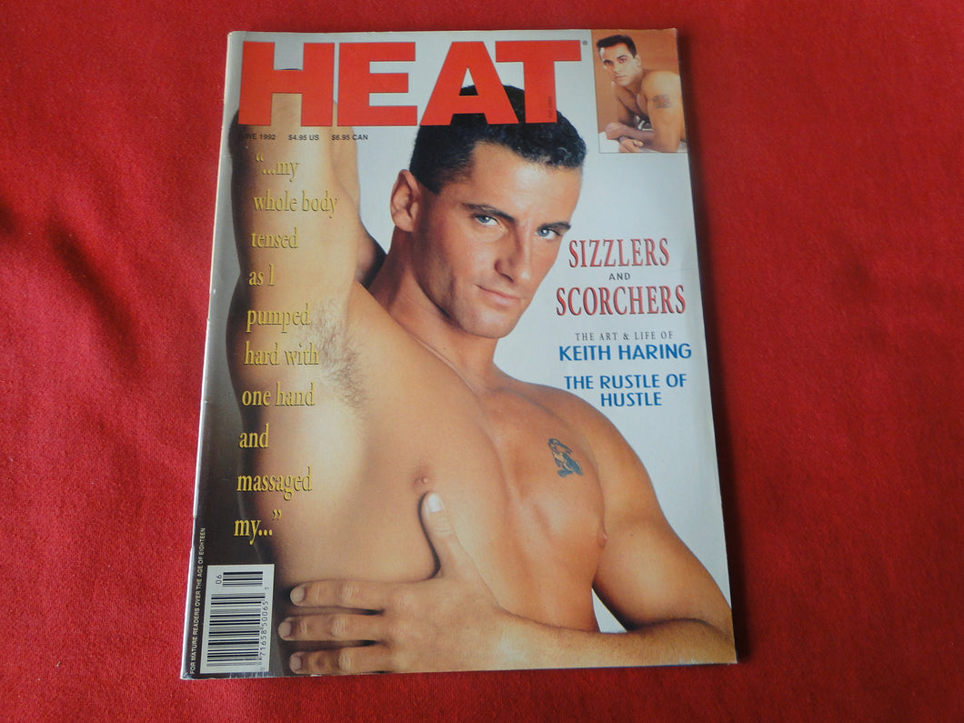 Vintage Adult Erotic Sexy Magazine Gay Interest Heat June 1992      GT