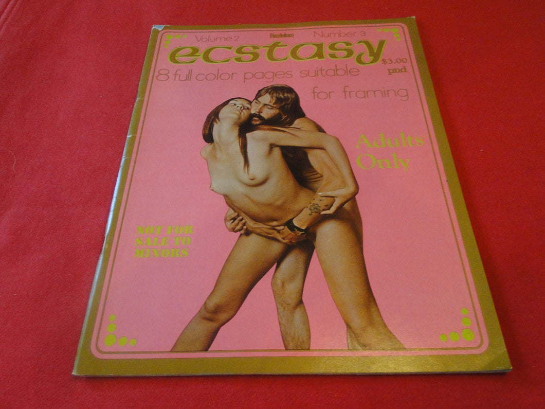 Vintage Nude Erotic Sexy Adult Magazine Ecstasy 1970        1A