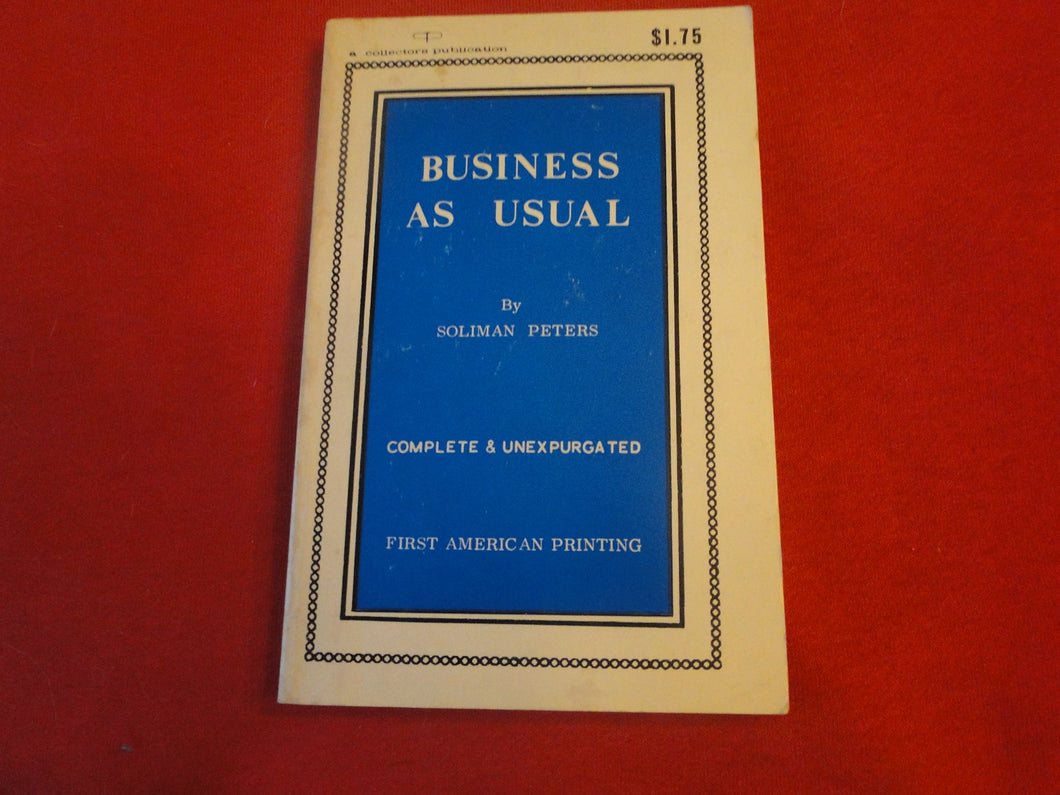 Vintage Adult Paperback Book/Novel Business As Usual             P58