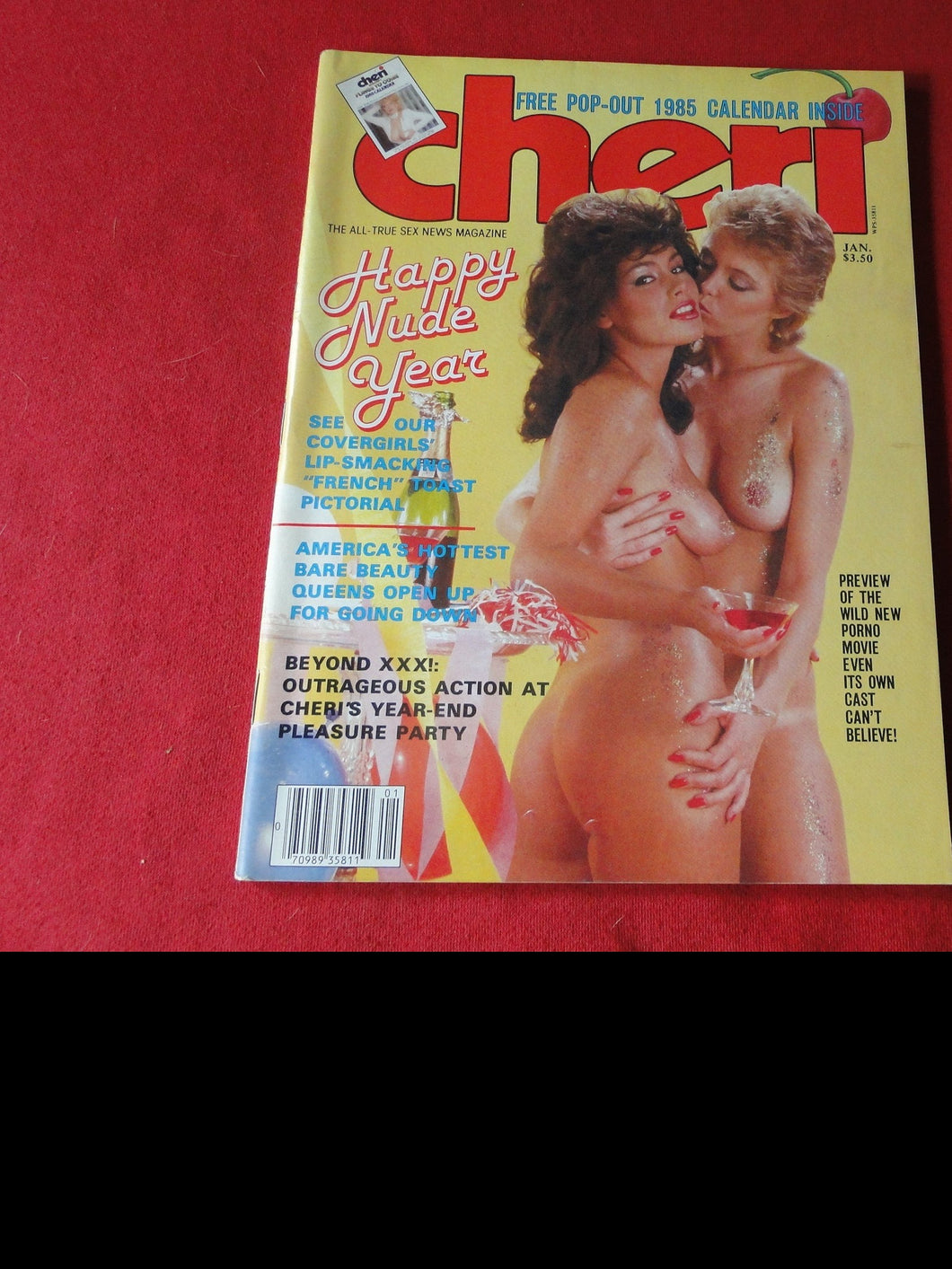 Vintage Nude Erotic Sexy Adult Magazine Cheri January 1985      JB13
