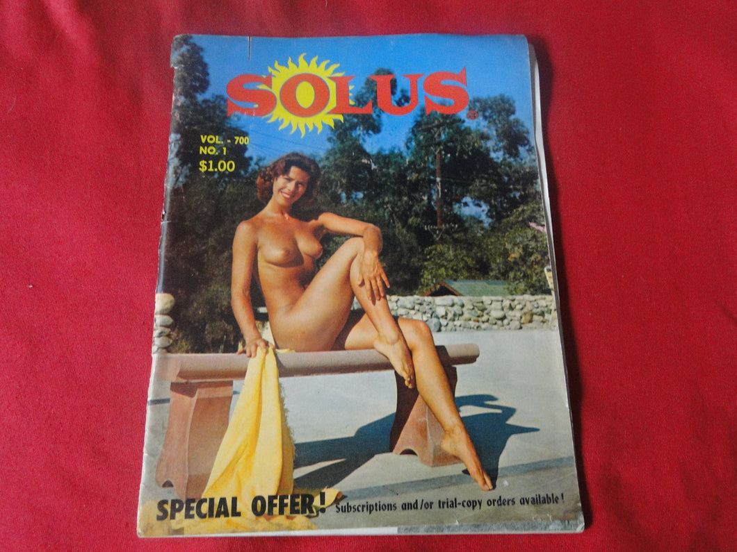 Vintage Nude Erotic Sexy Adult Magazine Nudist Magazine Solus    JB14