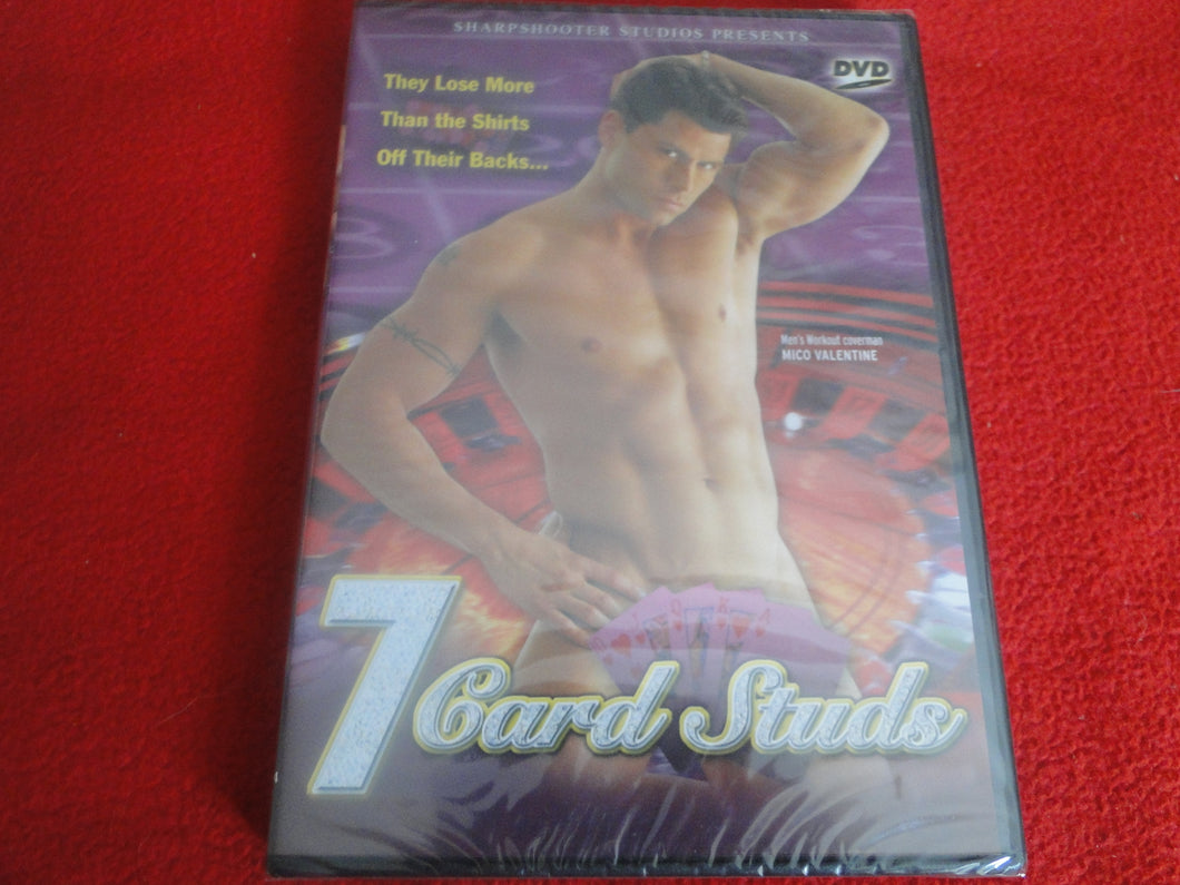Vintage Erotic Adult All Male Gay XXX DVD SEALED NOS 7 Card Studs    B1a