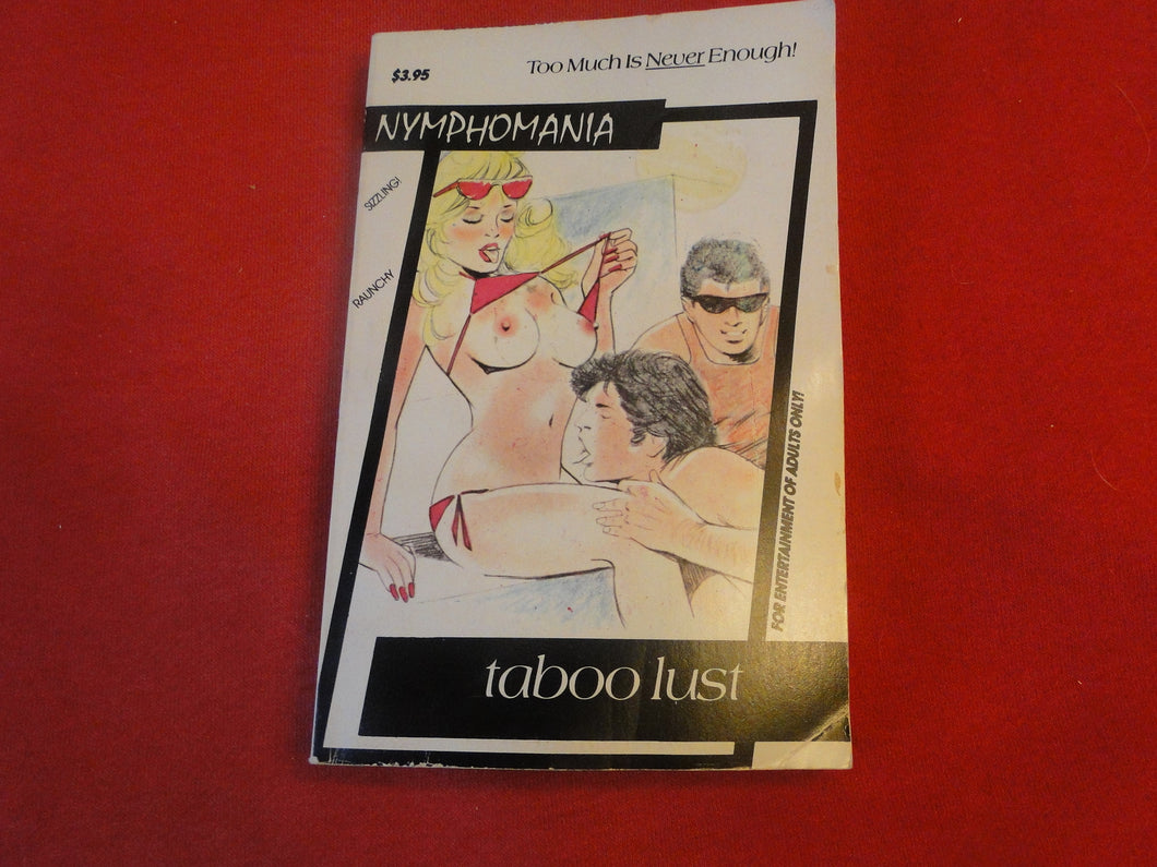 Vintage Erotic Adult Paperback Book/Nove Nymphomania Taboo Lust         PB2