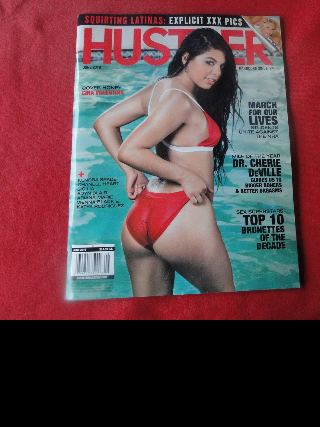 Vintage Nude Erotic Sexy Adult Magazine Hustler June 2019 Gina Valentina    53