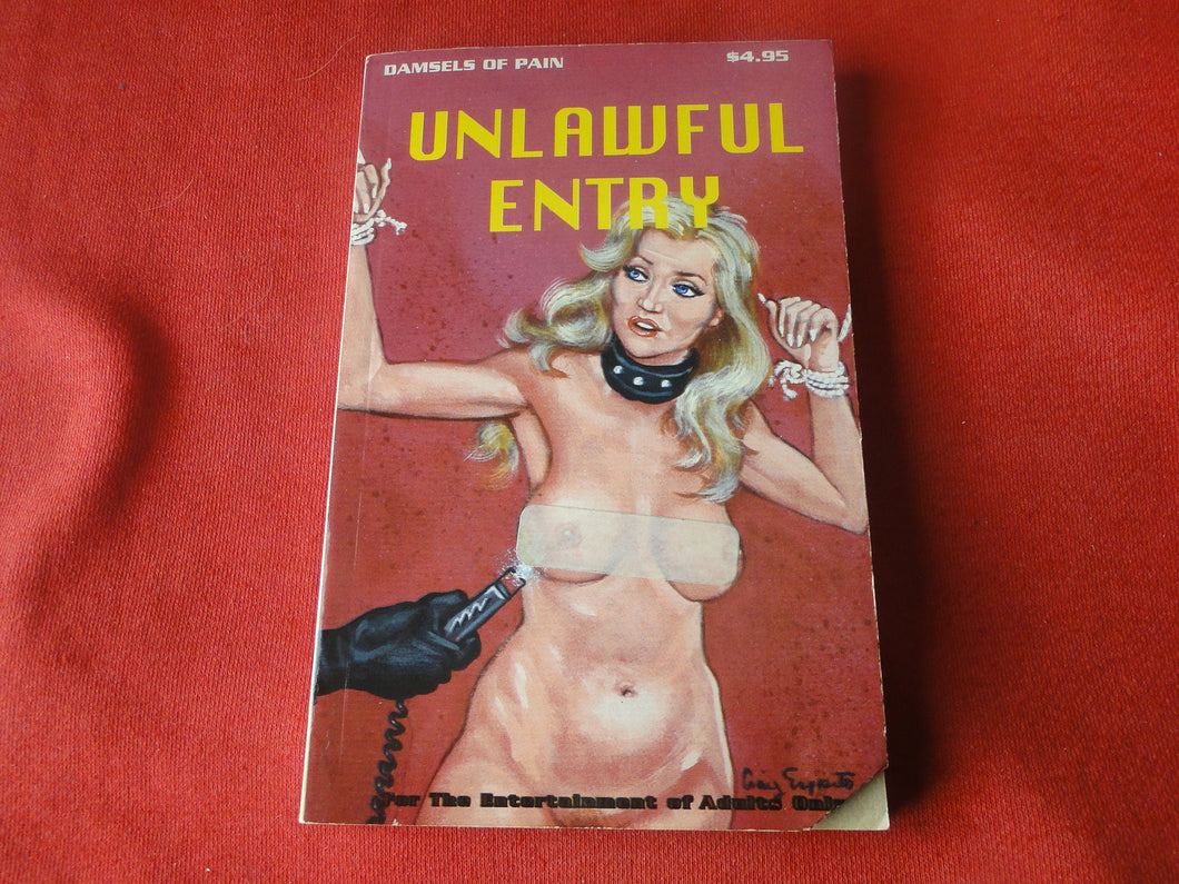 Vintage Erotic Adult Paperback Book/Novel Damsels of Pain Unlawful Entry    PB2