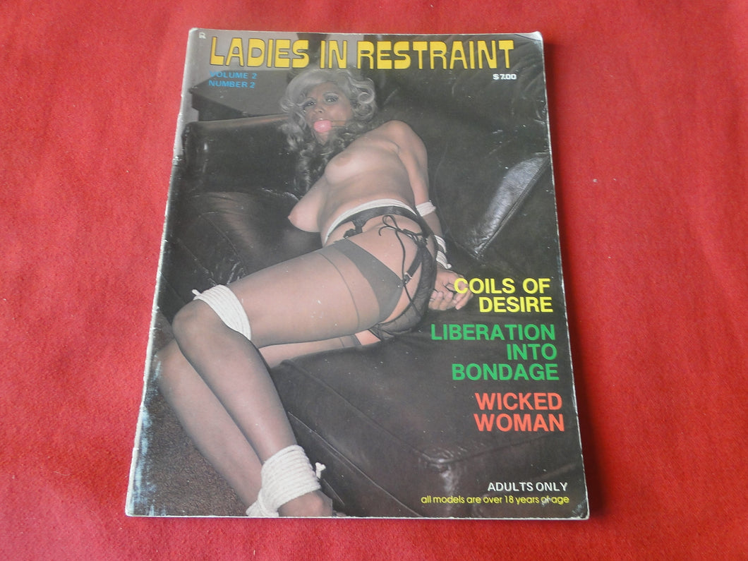 Vintage Nude Erotic Sexy Adult Magazine Ladies In Restraint 1981       U1