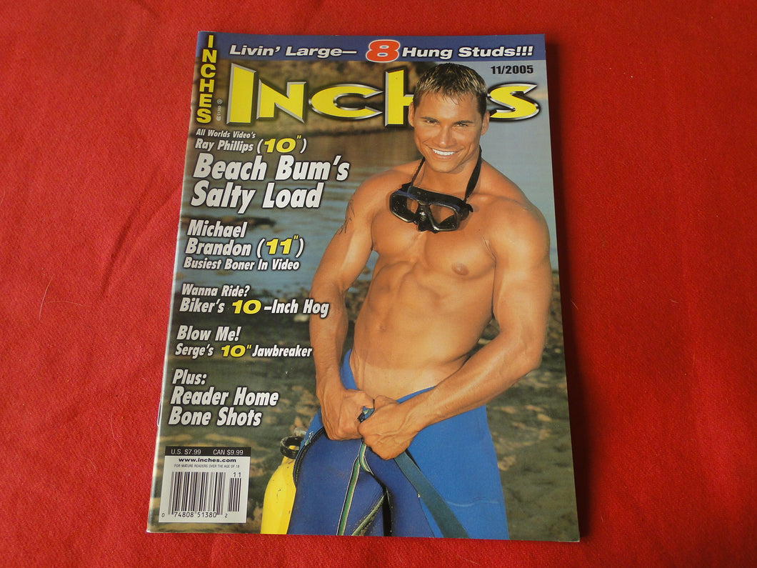 Vintage Adult Erotic Sexy Magazine Gay Interest Inches November 2005     P58