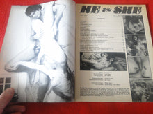 Load image into Gallery viewer, Vintage Nude Erotic Sexy Adult Magazine He and She May 1976               57
