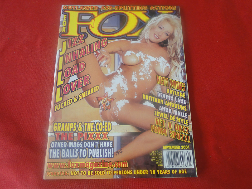 Vintage Nude Erotic Sexy Adult Magazine Fox September 2001     JB65