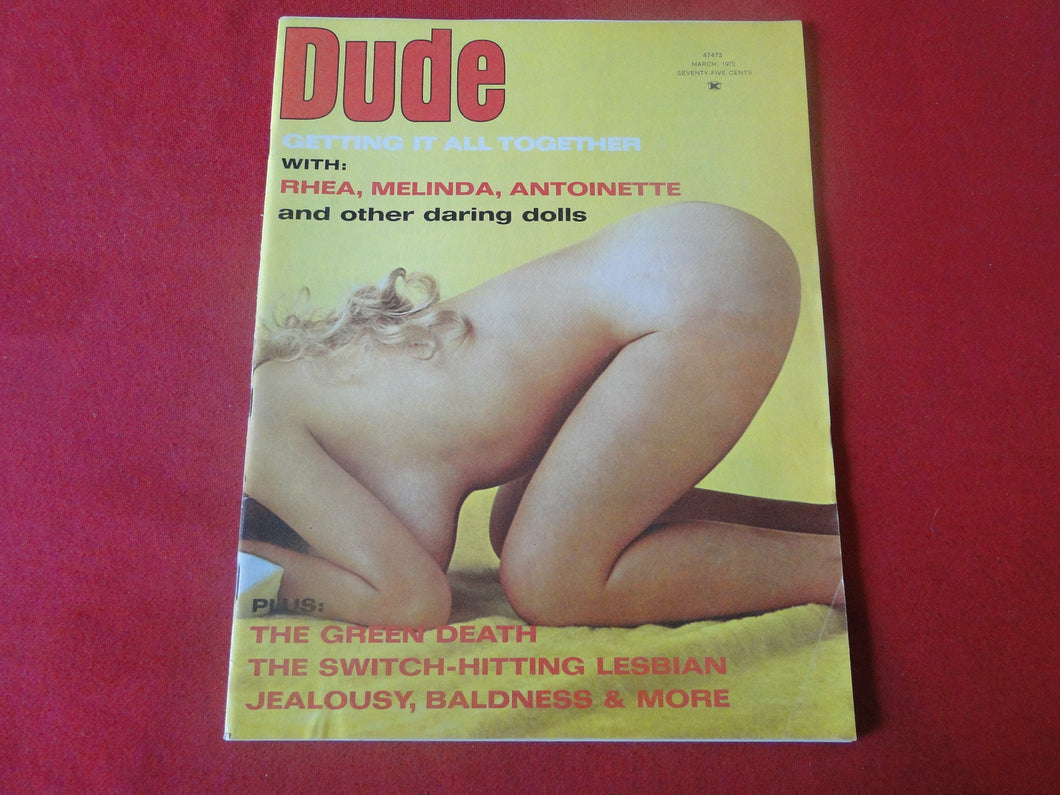 Vintage Nude Erotic Sexy Adult Magazine Dude March 1972         P89