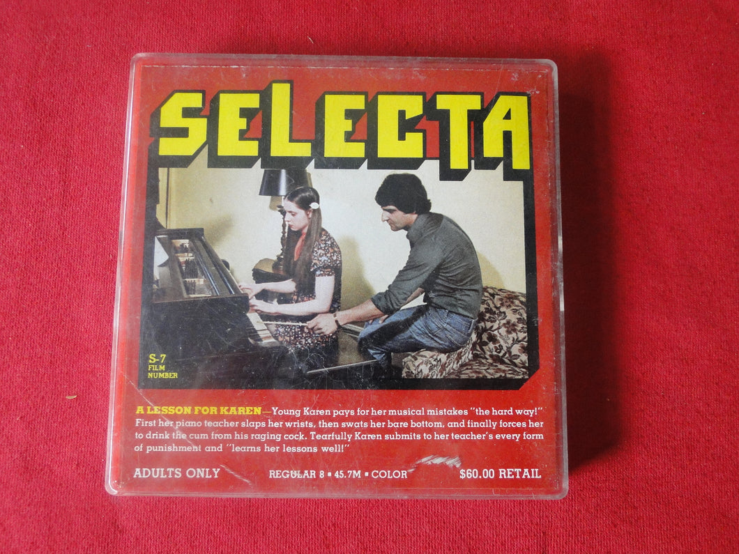 Vintage 8MM Adult Pornographic Smoker Stag Film Selecta A Lesson For Karen PB3