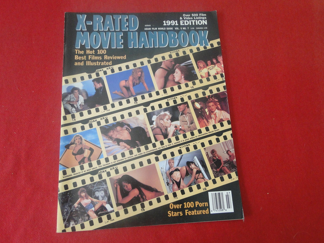 Vintage Nude Erotic Sexy Adult Magazine XXX X-Rated Movie Handbook 1991     CS