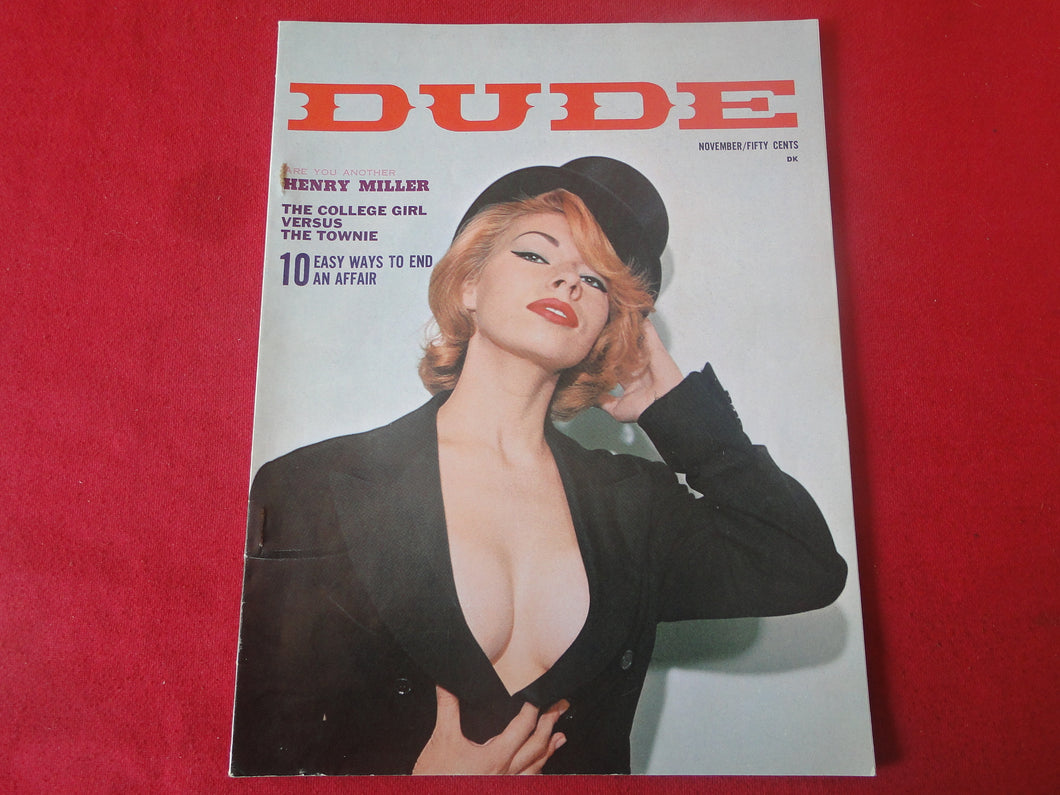 Vintage Nude Erotic Sexy Adult Magazine Dude November 1963      P89