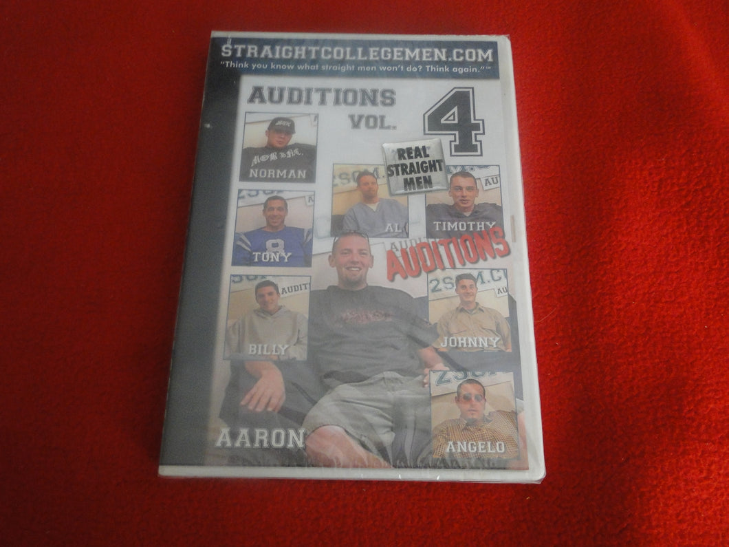 Vintage Adult All Male Gay XXX DVD SEALED NOS Straight College Men Auditions V. 4 B3