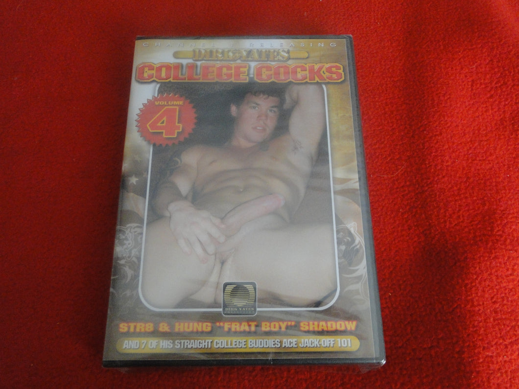 Vintage Adult All Male Gay XXX DVD SEALED NOS Dirk Yates College Cocks Vol. 4   B4